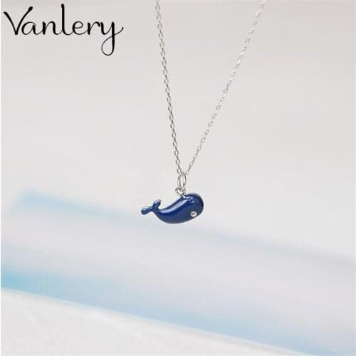Fashion Long Blue Fish Necklace Pendant For Women Choker Necklaces Holiday Beach Statement Boho Jewelry 2021