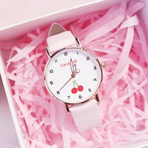 Fashion Cute Pretty Princess Style Childrens Watches Kids Student Girls Quartz Leather Wristwatches Clocks Reloj часы детские