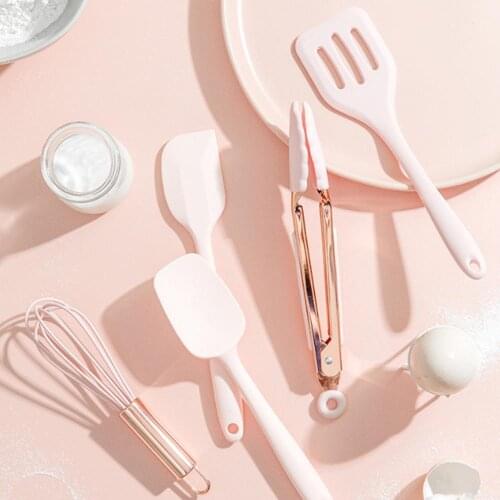 Cooking Tools Set Premium Silicone Utensils Set Turner Tongs Spatula Soup Spoon Non-stick Shovel Oil Brush Kitchen Tool dropship