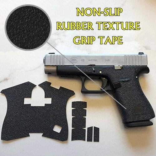 Non-slip Texture Rubber Grip Wrap Tape for Gen 1 2 3 4 5 Glock 17 19 20 23 25 26 34 40 42 43 43X 48 Pistol Gun Magwell adhesive