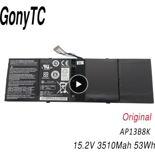GONYTC AP13B8K Original Laptop Battery AP13B3K for Acer for Aspire V5 R7 V5-572G V5-573G V5-472G V5-473G V5-552G M5-583P