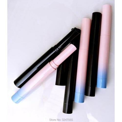 50pcs/lot Empty Slim Lip Balm Subpackage, DIY Plastic Black Lipstick Tube, Pink High Grade Elegant Lip Rouge Refillable Bottle