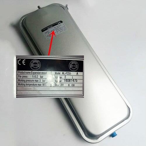 Gas Boiler Expansion Vessel Water Tank Pressure Tank 8 Litre With Hook For Water Fuel Gas Boiler Heating Stove