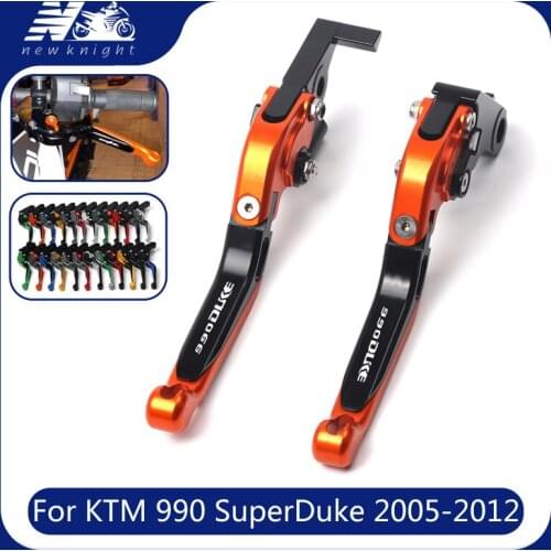 For KTM 990 Super Duke 2005 2006 2007 2008 2009 2010 2011 2012 CNC Adjustable Foldable Extendable Motorbike Brakes Clutch Levers