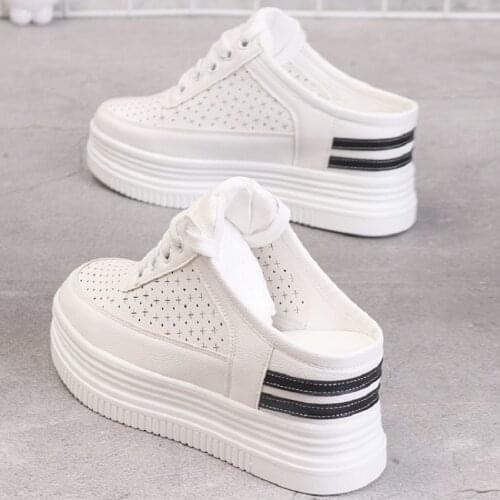 8cm Women Sandals Summer Slippers Flip Flops High Quality Ladies Slippers Wedges Platform Sneakers Sandals Red Silver Shoe Woman