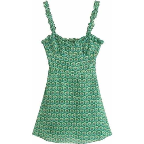 Sexy Spaghetti Strap Sleeveless Mini Cami Dress DLQZ497