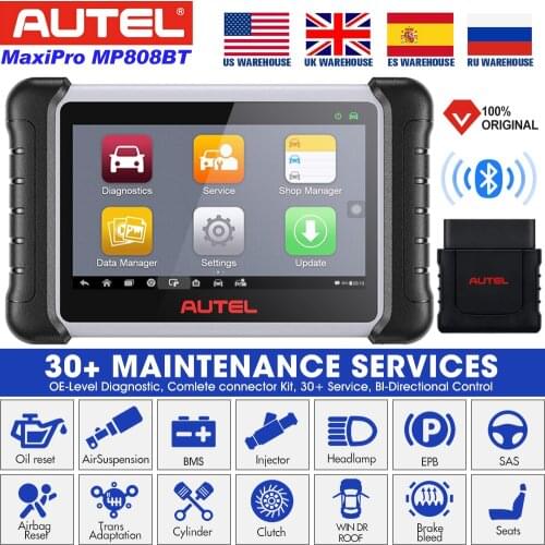 Autel MaxiPRO MP808BT OBD2 Scanner Auto Diagnostic Auto Tool OBD Car Diagnostic Tool Auto Scaner Automotriz Profesional Vag Com