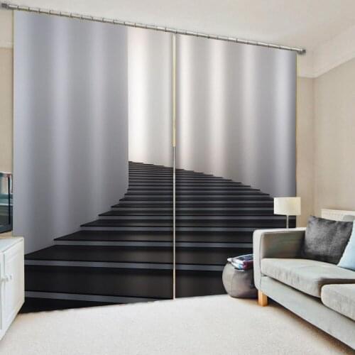 Morden Stairs curtain three-dimensional space curtains 3D Window Curtains For Living Room Bedroom