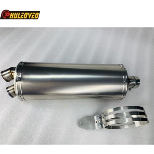 Titanium Alloy for Honda Africa Win CRF1000L CRF1100L Motorcycle Exhaust Muffler Escape Demper Elliptical Exhaust Pipe Tailpipe