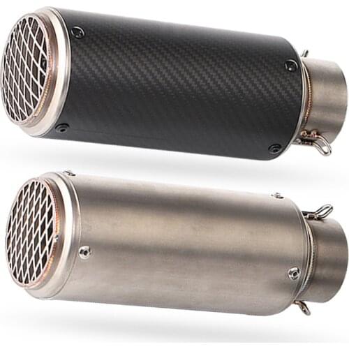 Universal 51mm 60mm Motorcycle Exhaust Pipe Muffler SC Escape Moto Exhaust Carbon Fiber Exhaust Pipe For cb400 cb650f nc750x fz6