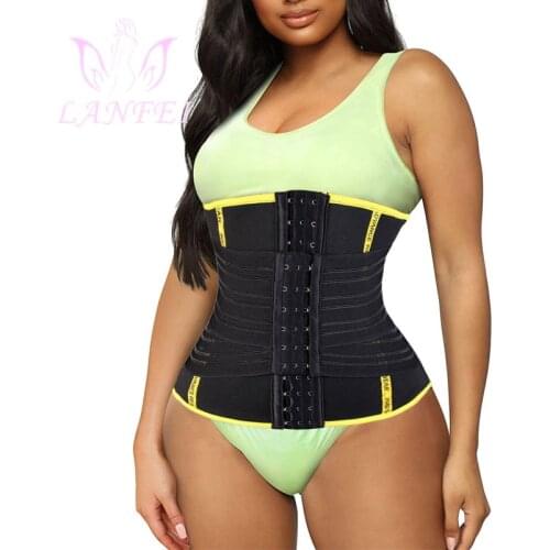 LANFEI Women Tummy Control Body Shaper Sauan Sweat Pull Strap Fajas Slimming Waist Trainer Weight Loss Corset Neoprene Gym Belt