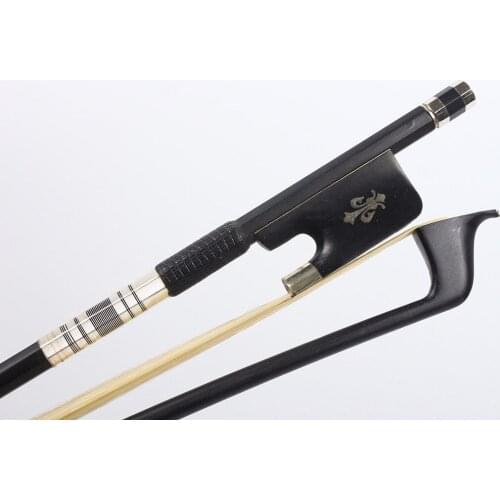 1Pcs Advance 4/4 Cello Bow Black Carbon FIber Ebony Frog Natural HorseTail