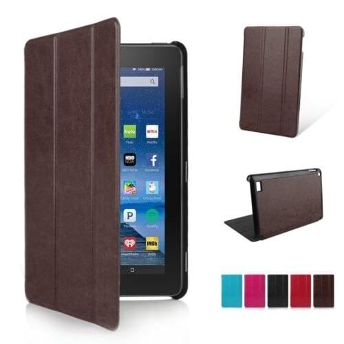 1pcs Brown/Red Cell Phone Cover Smart Mobile Phone Case Covers Stand Leather Phone PU Leather Cover Stands For Amazon Kindle
