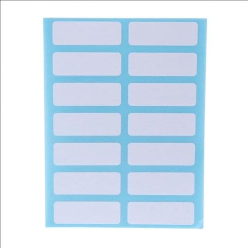 12 Sheet Self Adhesive Sticky White Label Blank Stickers Note Tags Crafts 4X7E