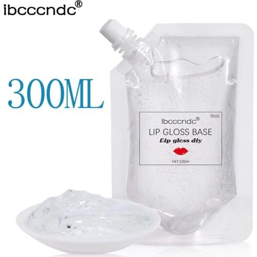 300ML DIY Clear Lip Stick Material Lip Gloss Base Oil Non-Stick Moisturizing Gel for Lip Gloss Base Handmade Lipstick Makeups