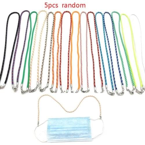 5Pcs Adjustable Face Mask Lanyard Ear Holder Rope Mask Extension Buckle Random Color