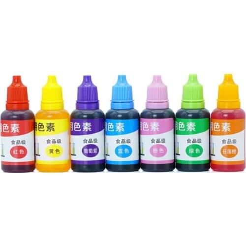 7 Colors 20ml Liquid Epoxy Resin Pigment DIY Handmade Scented Candle Coloring Colorants Jelly Soybean Wax Dye Jewelry Making