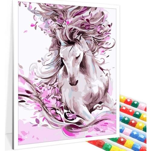 5D DIY Color Horse Series Diamond Painting Full Square Round Animal Handmade Diamond Mosaic Rhinestone Home Decoration Gift