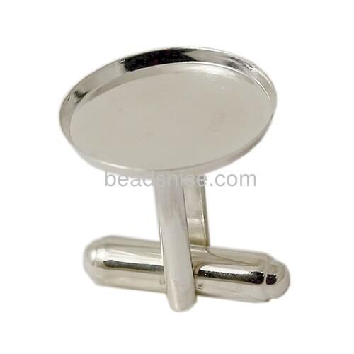 Beadsnice ID 25014 925 Sterling silver cufflink blank fit 18mm round sold by PC sterling silver initial cufflinks