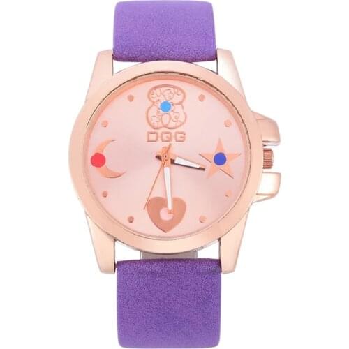 Reloj Mujer New Fashion Women Watch Luxury Brand Bear Quartz Watches Ladies Casual Leather Dress WristWatches Relogio Feminino