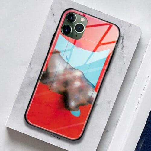 Sand Dune Abstract Aesthetic Tempered Glass Soft Silicone Phone Case For iPhone SE 6s 7 8 Plus X XR XS 11 Pro Max Cover Shell