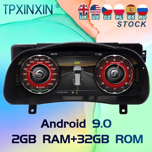 For Toyota Highlander 2015-2019 Android 9 Car Ditigal Cluster LCD Dashboard Instrument Panel Multifunctional Multimedia Player