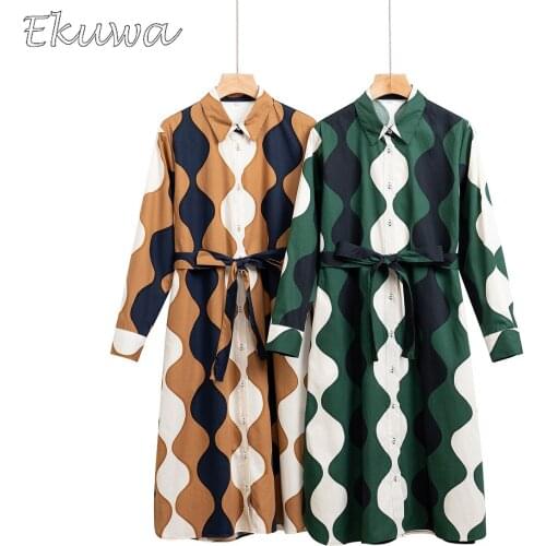 Модные платья-рубашки EKUWA China At AliExpress