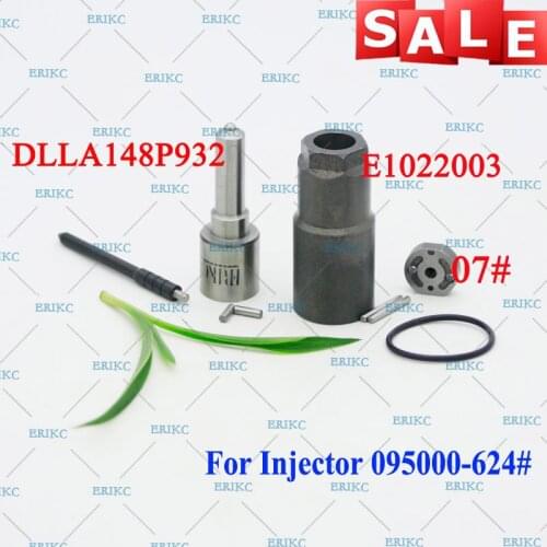 ERIKC 095000-6243 Fuel Injector Overhaul Repair Kits Nozzle DLLA148P932 Valve Plate 07# Pins Sealing Ring For Nissan 16600-VM00A