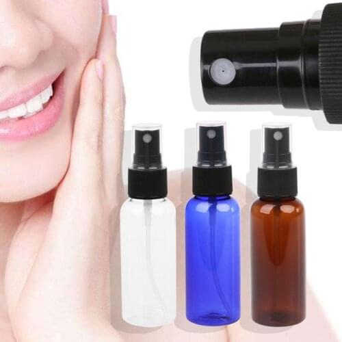 50ml Small Mini Empty Plastic Spray Pump Bottle Refillable Shampoo Bottle Travel Perfume Atomiser Cosmetic Containers