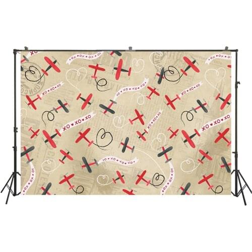 HUAYI Photography Backdrop aircraft plane boys photo background studio newborns child 1st birthday photoshoot backdrops W-3906