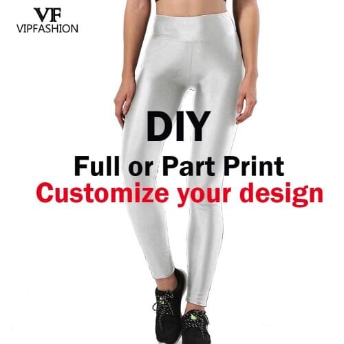 VIP FASHION Custom Capri Leggings pants Customize Push Up Elastic Fitness Legins For Woman Design Trousers Drop Shipping