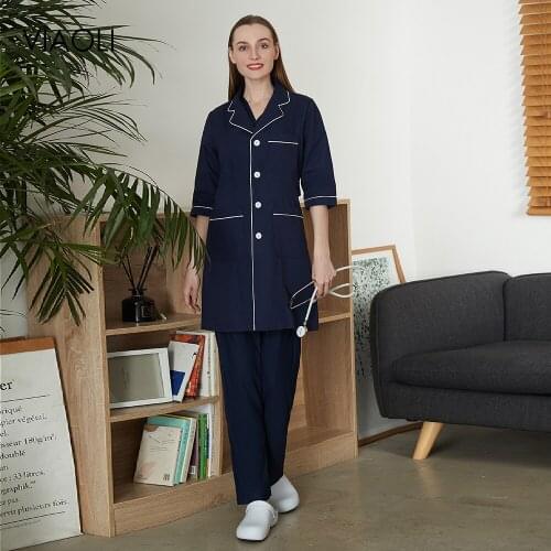Clinic Scrub Coat Veterinary Workwear Gynecology Hospital Nursing Uniform Beauty Institution Slim Women High Quality Clothes new