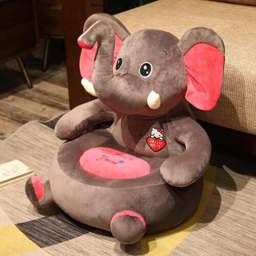 Drop shipping cartoon gray elephant plush toy sofa elephant plush toy sofa floor seat cushion for children,plush doll