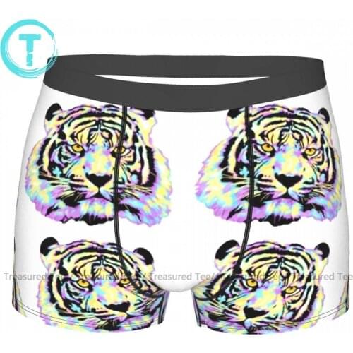 Tiger Underwear Printed Polyester Pouch Trunk Trenky Male Cute Boxer Brief