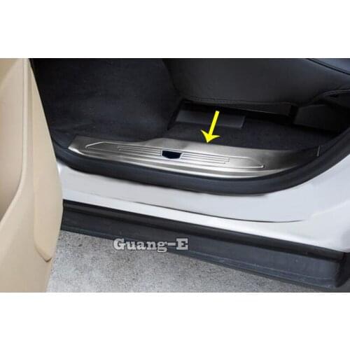 For Cadillac XT5 2017 2018 2019 2020 Car Sticker Pedal Door Scuff Plate Cover Inside Threshold Trim Frame Internal Parts 4pcs
