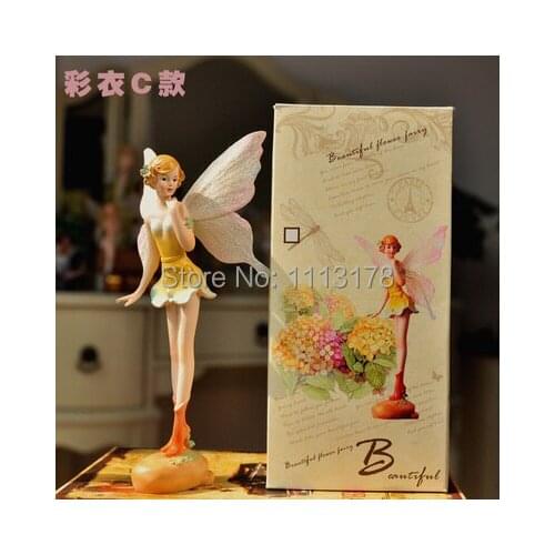 Cheap fairy resin wedding cake toppers Home Furnishing lovely doll angel girl wedding room decorations figurines