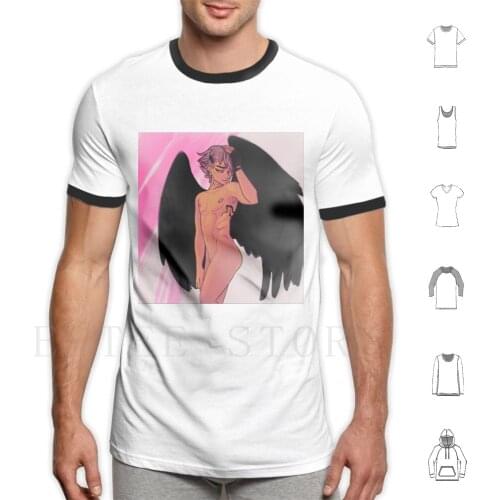 Thulian Obsidian T Shirt Cotton Men Diy Print Hot Black Winged Angel Hot Angel Angel Hot Angel Black Winged Angel Anime Angel