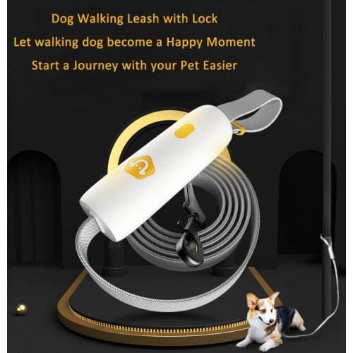 Dog leash dog walk leash chain collar leash puppy small medium dog leash with lock pet supplies