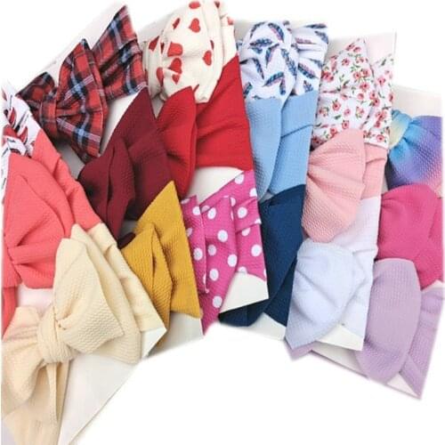 3pcs/Lot Flower Baby Headband Printed Bows Newborn Kids Turban Hair Bands Head Bands For Girls Baby Hair Accessories Gift