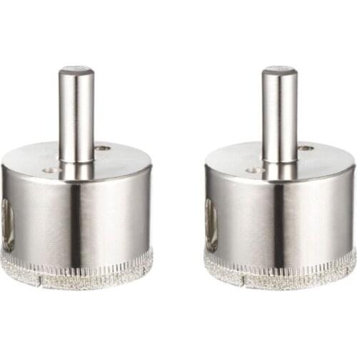 42mm Diamond Coated Glass Hole Saw Drill Bits for Ceramic Tile Marble Rock Porcelain 2 Pcs