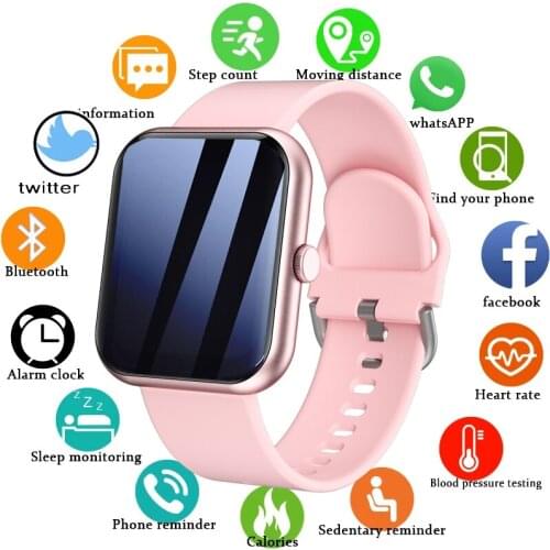 GEJIAN 2021 New Smart Watch Women Men Heart Rate Blood Pressure Monitor For Xiaomi Android IOS IP67 Waterproof smartwatch + Box