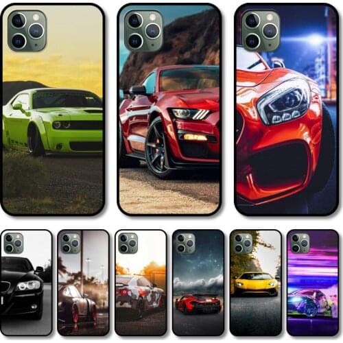 Sports car Phone Case cover For iphone 12 pro max 11 8 7 6 s XR PLUS X XS SE 2020 mini black cell shell