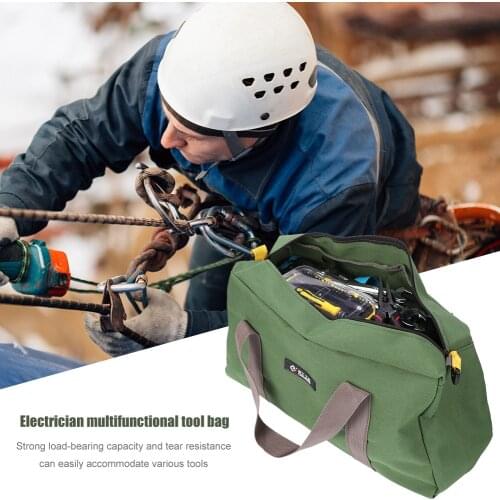 Large Capacity Tool Bag Waterproof Multifunction Oxford Canvas Hand Tool Storage Carry Bags Portable Metal Toolkit Organizer