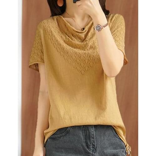 BOBOKATEER Tshirt Women 2021 Elegant Short Sleeve Ladies Tops Camisetas Mujer Manga Corta Women Clothing Casual T-shirty Damskie