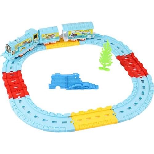 1 Set Detachable Locomotive High Simulated Multifunctional Car Toy Funny DIY Tracks Train Model Toy for Children Train Model