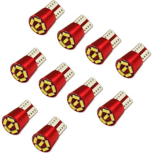 10PCS T10 4014 6SMD Clearance Lights White 6000K W5W 194 LED Car Lamps Bulbs