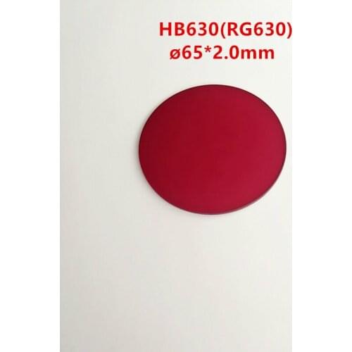 65*2.0Mm 630Nm Red Cut-Off Filter Hb630 Optical Glass Mirror Infrared Transmission Pass
