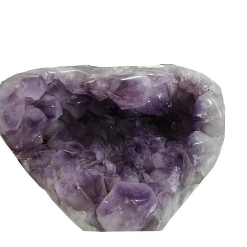 900g Amethyst Geode Heart - Amethyst Crystal Heart - Amethyst Druzy Heart