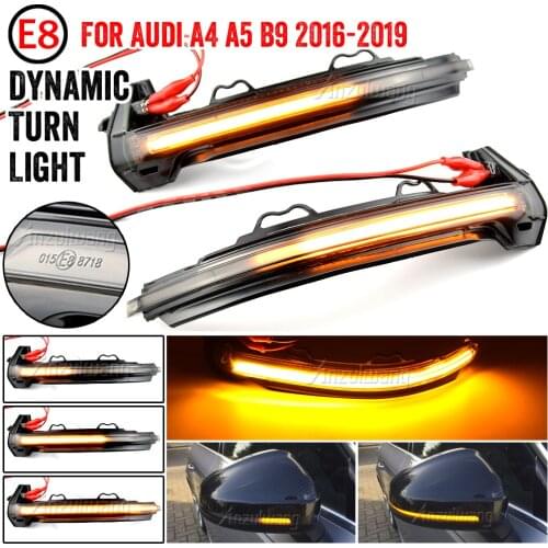 2pcs Car Dynamic LED Turn Signal Light Mirror Indicator Blinker for Audi A4 B9 A5 S5 RS5 Sportback Coupe Cabrio
