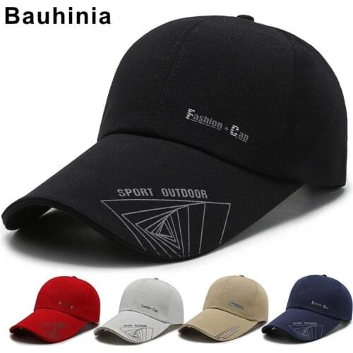 Bauhinia brand mens and womens extended brim baseball cap Korean version of the trendy wild sunscreen outdoor leisure cap